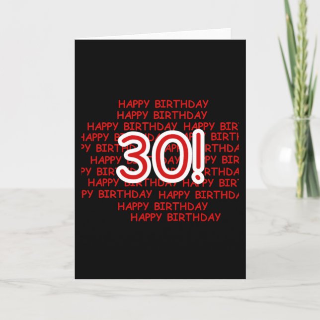 Happy 30th Birthday Card (Front)