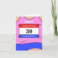Happy 30th Birthday card for a runner