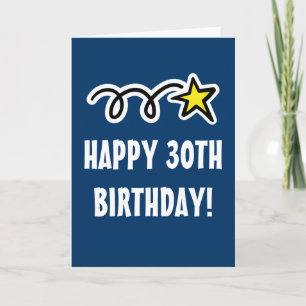 Happy 30th Birthday Card for men and women