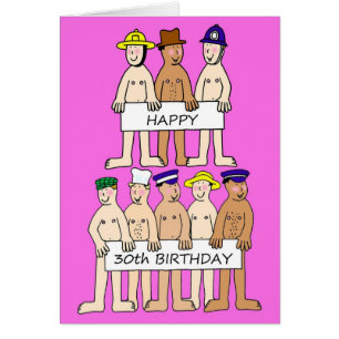 Happy 30th Birthday Cartoon Men