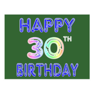 Custom 30th Birthday Postcards | Zazzle.co.uk