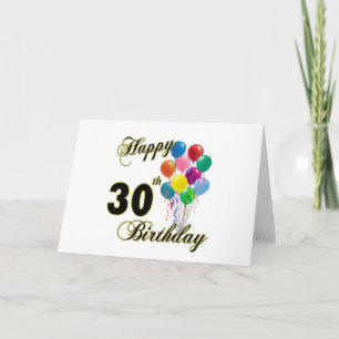 Happy 30th Birthday Gifts and Birthday Apparel Card