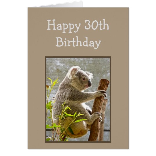 Happy 30th Birthday Koalified "Over the Hill" Fun Card