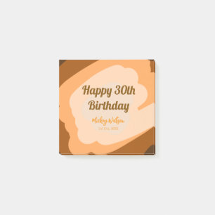 Happy 30th birthday rustic wooden Halloween fall b Post-it Notes