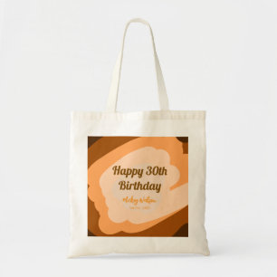 Happy 30th birthday rustic wooden Halloween fall b Tote Bag