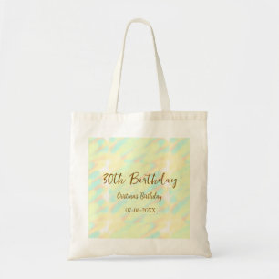 Happy 30th birthday yellow orange watercolor moder tote bag