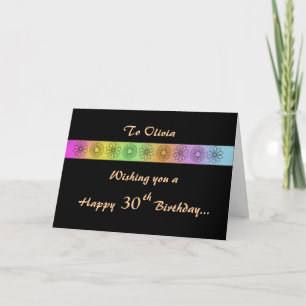 Happy 30th Customisable Birthday Card