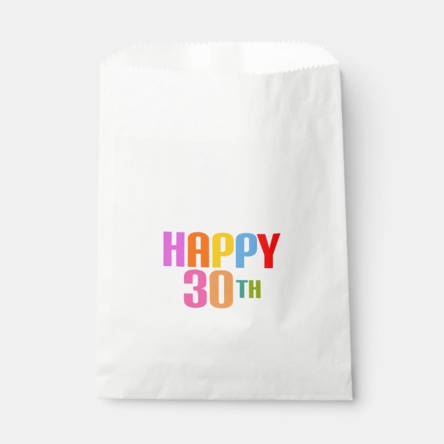 Happy 30th favour bags (Front)