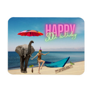 Happy 30th Fun & Funky Birthday  Magnet