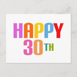 Happy 30th postcard