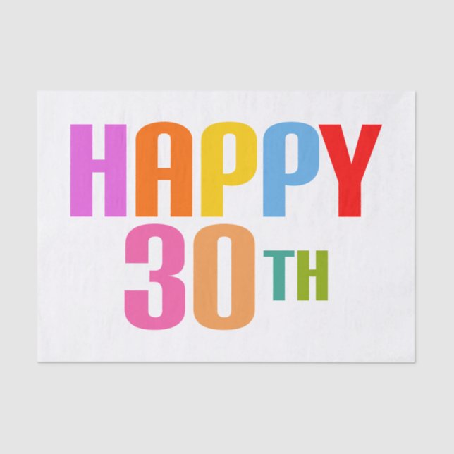 Happy 30th tissue paper (Front)