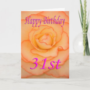 Happy 31st Birthday Flower Card