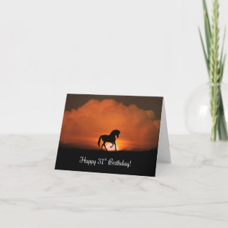 Happy 31st Birthday with Trotting Horse Card