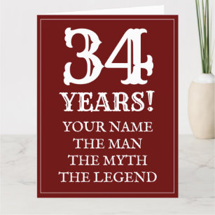 Funny 34th Birthday Gifts & Gift Ideas | Zazzle UK