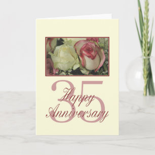 Happy 35th Anniversary roses Card