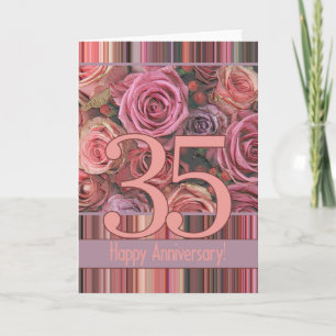 Happy 35th Anniversary roses Card