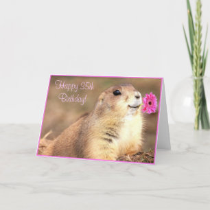 Happy 35th Birthday Prairie dog greeting card