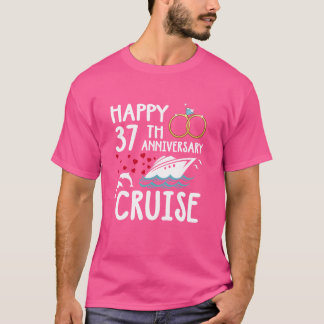 Happy 37th Anniversary Cruise 37 Year of Marriage  T-Shirt
