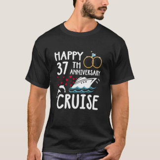 Happy 37th Anniversary Cruise 37 Year of Marriage  T-Shirt