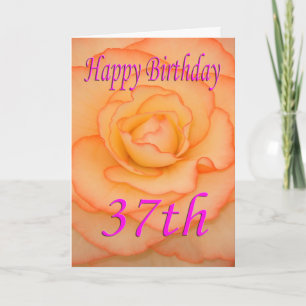 Happy 37th Birthday Flower Card