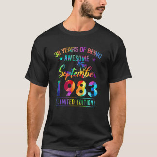 Happy 38Th Birthday Vintage September 1983 38 Year T-Shirt