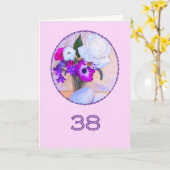 Happy 38th birthday with a flower painting card (Yellow Flower)