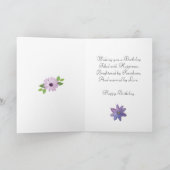 Happy 38th birthday with a flower painting card (Inside)