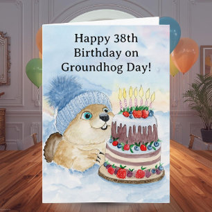  Happy 38th Groundhog Day Birthday  Card