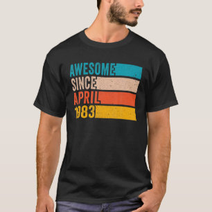 Happy 39Th Birthday 39 Year Old Awesome Since Apri T-Shirt