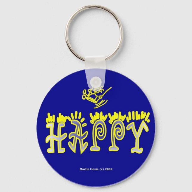 Happy (3c) Keychain (Front)