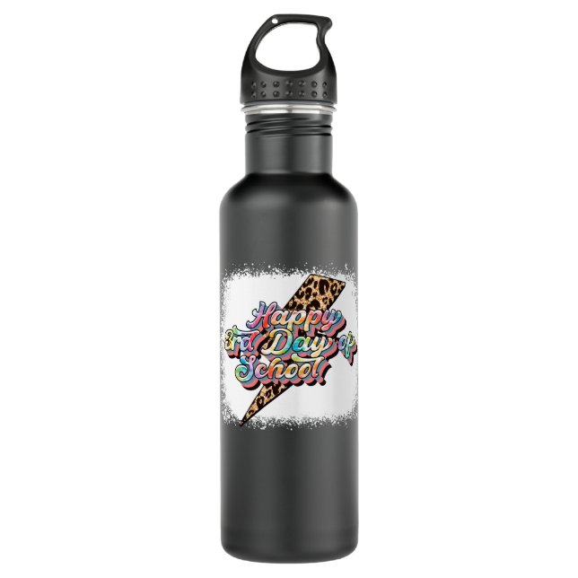 happy 3rd day of school 710 ml water bottle (Front)