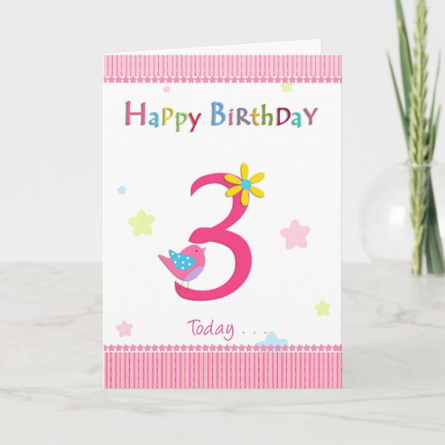 Happy 3rd girl card (Front)