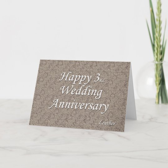 Happy 3rd  Wedding  Anniversary  Card  Zazzle co uk 