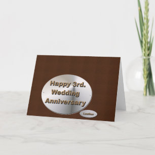 Happy 3rd. Wedding Anniversary Card
