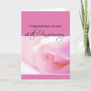 Happy 40th Anniversary roses Card