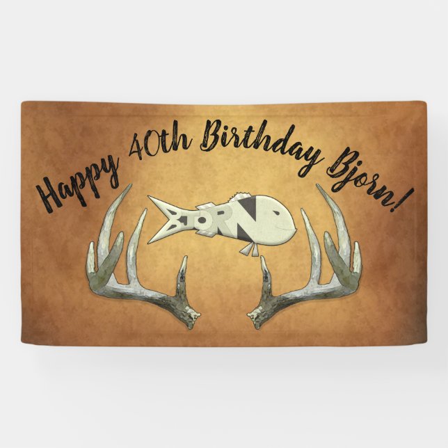 Happy 40th Birthday Bjorn Banner (Horizontal)