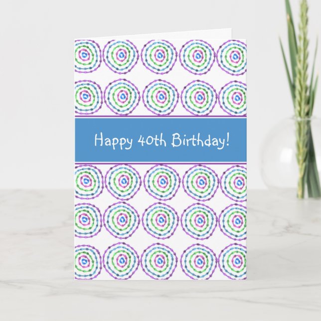 Happy 40th Birthday! Card (Front)