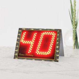 Happy 40th Birthday Card