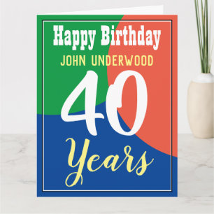 Happy 40th Birthday Card