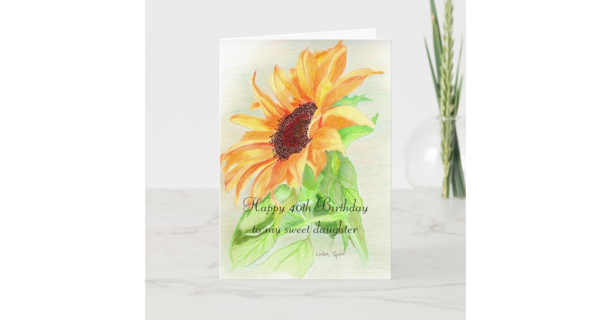 Happy 40th Birthday Card | Zazzle.co.uk