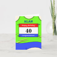 Happy 40th Birthday card for a runner