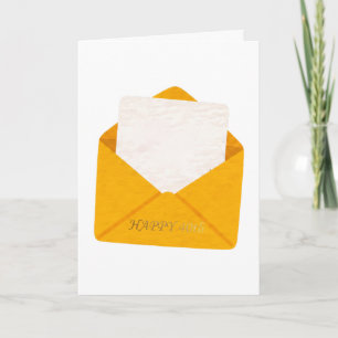 Happy 40th Birthday Gold Envelope Blank Note Card