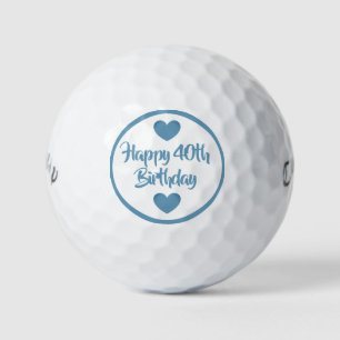 Happy 40th Birthday golf balls by dalDesignNZ