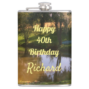 Happy 40th Birthday Hip Flask