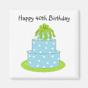 Happy 40th Birthday Magnet