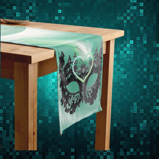 Happy 40th Birthday Masquerade Mask | Short Table Runner (Creator Uploaded)