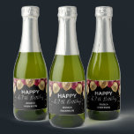 Happy 40th Birthday red and gold Sparkling Wine Label<br><div class="desc">Elegant faux burgundy and gold glitter balloons on the top border. All text is adjustable and easy to change for your own party needs. any year,  age can be changed</div>