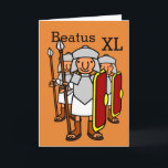 Happy 40th Birthday Roman Legion Greetings Card<br><div class="desc">I love reading about ancient Rome, in particular the legions of Rome. So if you have someone in your life who loves all things Roman in history, this card is made for them. Say 'Beatus XL" Happy fortieth Roman style. The inside of this card is left blank so that you...</div>