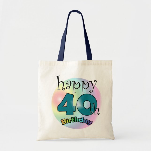Happy 40th Birthday Tote Bag (Front)