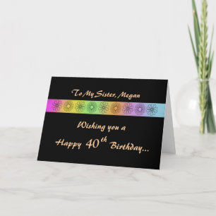 Happy 40th Customisable Birthday Card